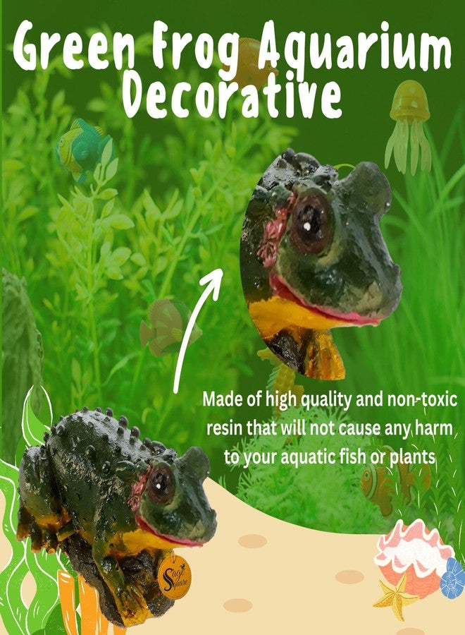 Sage Square Transform Your Aquarium into an Underwater Wonderland with Our Frog Bubble Making Stunning Collection of Decorative Ornaments and Accessories - Image 4